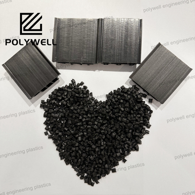 Black PA66GF25 Granules Nylon Raw Material Produce Thermal Break Strip Insulation Profile